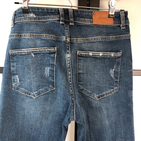 Zara Trafaluc dark wash distressed  jeans - Picture 15 of 15